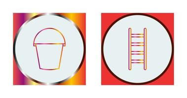 Water Bucket and Ladder Icon vector