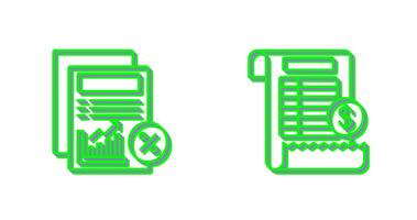 Report and Bill Icon vector