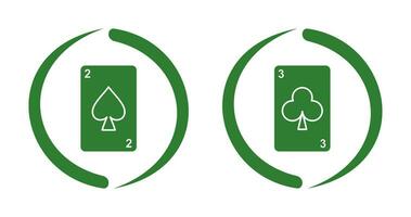 spades cards and clubs card Icon vector