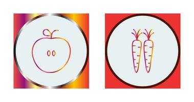 Apples and Carrots Icon vector