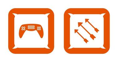 Gaming Console and Arrows Icon vector