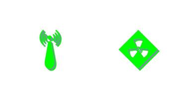 non ionizing radiation and radiation Icon vector