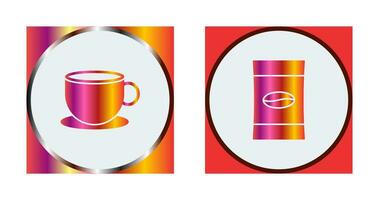 tea and coffee packet Icon vector