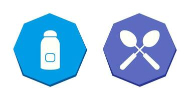 syrup and spoon Icon vector