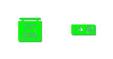 Rent a car and Plane tickets  Icon vector