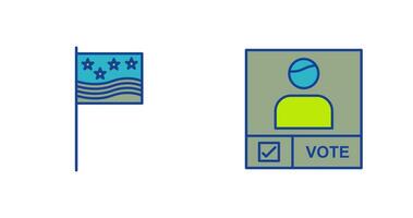 Flags and Candidate Banner Icon vector