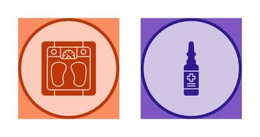 Weighing Scale and Nasal Icon vector