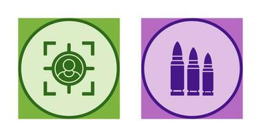 Target and Bullets Icon vector