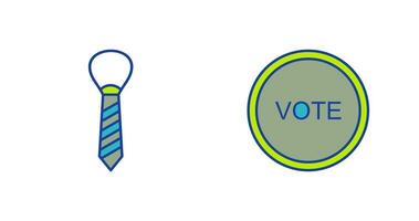 Tie and Vote Link Icon vector