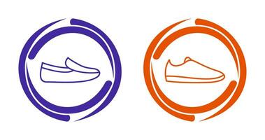 Mens Loafers and Casual Shoes Icon vector