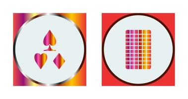 card suits and card backward Icon vector