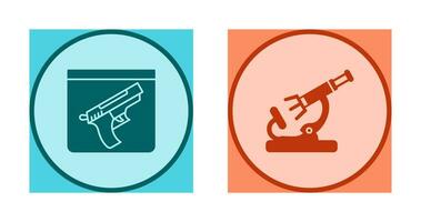 Evidence and Microscope Icon vector