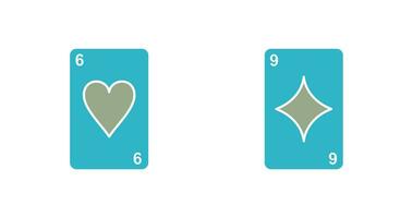 heart cards and diamonds card Icon vector