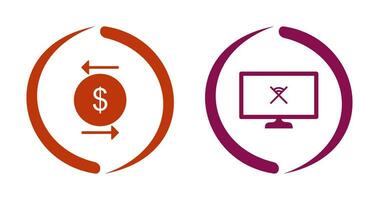 transaction and disconnected network  Icon vector