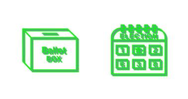 Ballot Box and Election day Icon vector