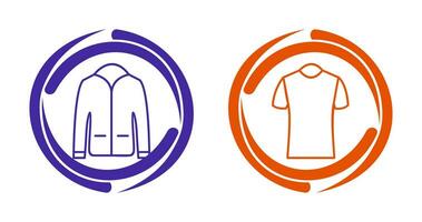 Mens Jacket and Polo Shirt Icon vector