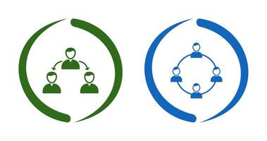 connected user and network group  Icon vector