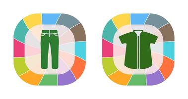 Trousers and Check Shirt Icon vector