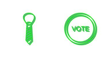 Tie and Vote Link Icon vector