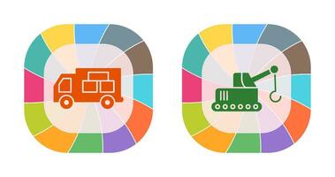 Logistics Car and Lifter Icon vector