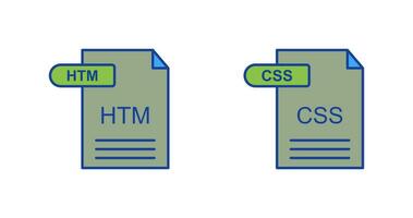 HTM and CSS Icon vector