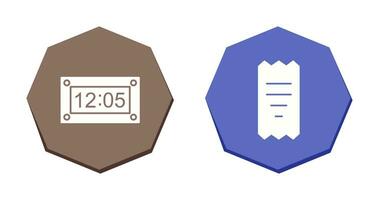 timer and receipt Icon vector