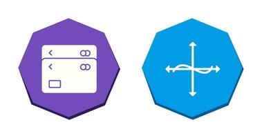 multiple cards and graph  Icon vector