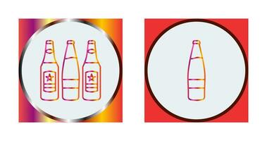 Beer Bottles and alcohol Icon vector