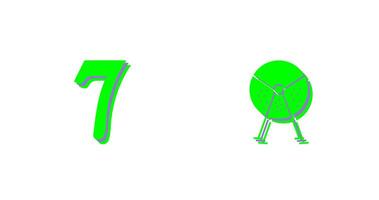 number sevens and lottery machine  Icon vector