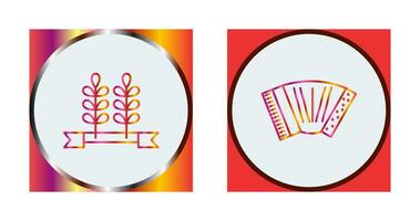 Accordion a d Wheat Icon vector