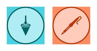 Plumb Bob and Soldering Icon vector