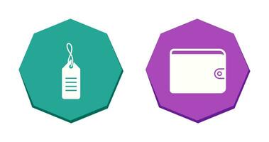 sale tag and wallet  Icon vector