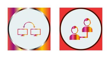 connected systems and connected profiles  Icon vector