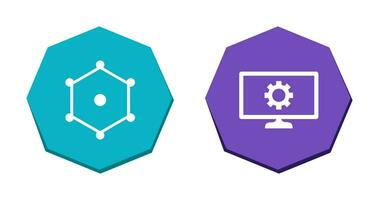 nodes and network setting  Icon vector