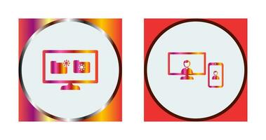 video call and corrupted data Icon vector