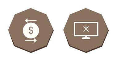 transaction and disconnected network  Icon vector