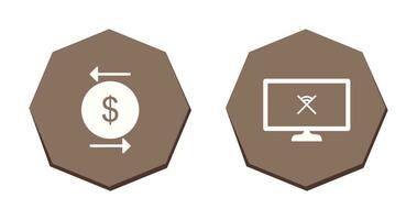 transaction and disconnected network  Icon vector