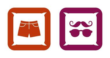 hipster estilo y pantalones cortos icono vector