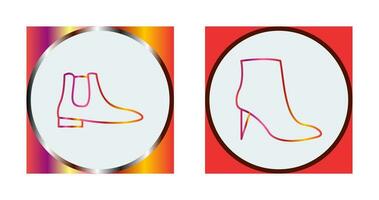 Men Boots and high heels Icon vector