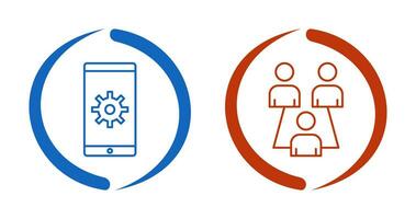 Network Settings and Connected Users Icon vector