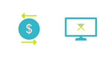 transaction and disconnected network  Icon vector