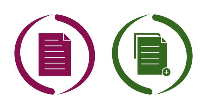 document and two files  Icon vector