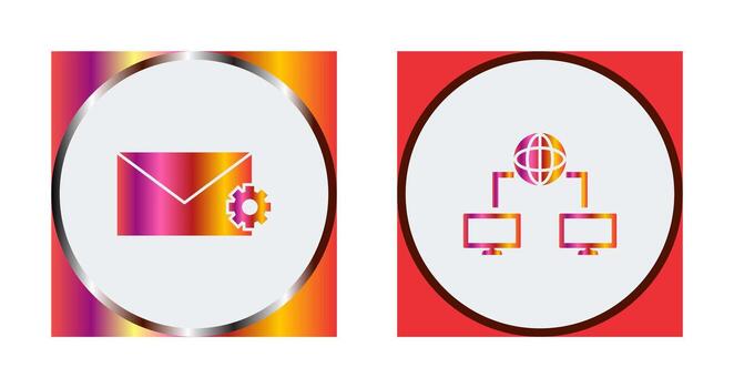 message setting and internet connectivity  Icon vector