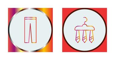 Trousers and Three Ties Icon vector
