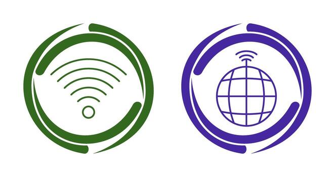 señal en usuario y global señales icono vector