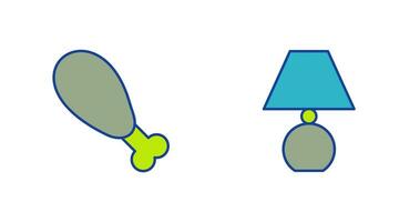 Leg and Lamp Icon vector