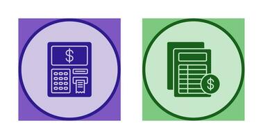 Atm and Invoice Icon vector