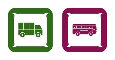 Truck and Bus Icon vector