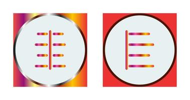 center align and left align  Icon vector