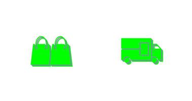 shipment and shopping bag Icon vector